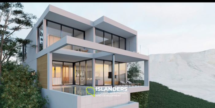 Villa moderne de 3 chambres avec piscine et agencement pratique.
