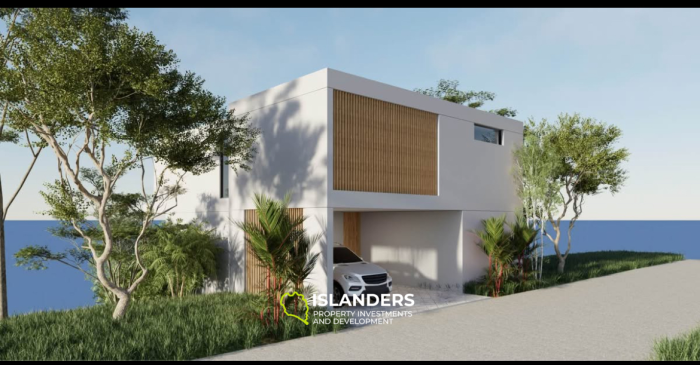 Villa moderne de 3 chambres avec piscine et agencement pratique.