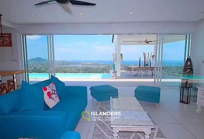 Spacious 5 bdrm pool villa with 180 degree sea view