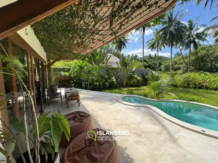 🏡 Villa Tropical Hideaway con Gran Jardín y Piscina Privada – Coconut Lane, Koh Phangan 🌴🌺