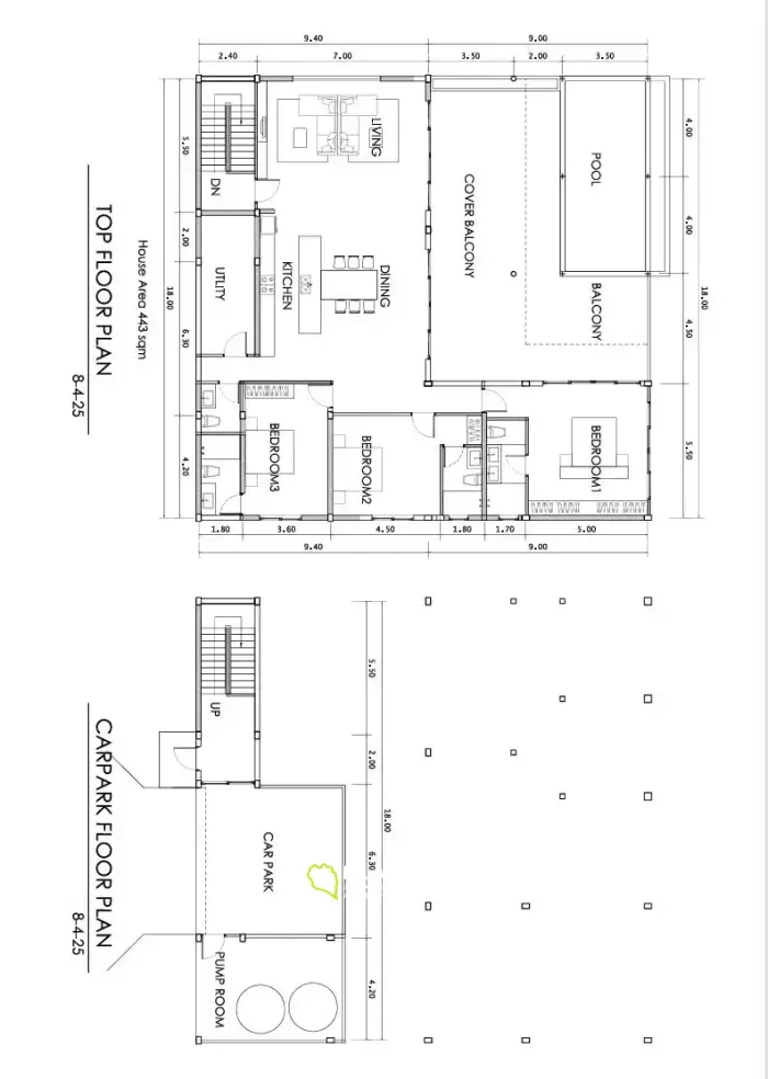 Villa moderne avec 3 chambres, grand terrain et vue sur la mer.