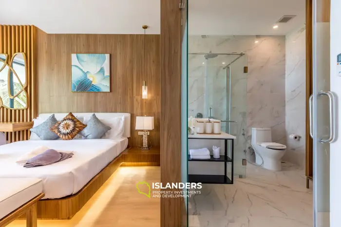 Villa dúplex con piscina de 3 habitaciones, amueblada y con vista al océano.