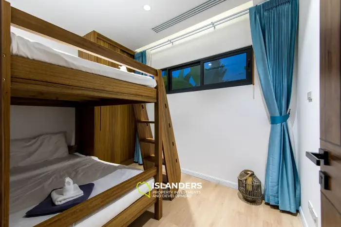 Villa dúplex con piscina de 3 habitaciones, amueblada y con vista al océano.