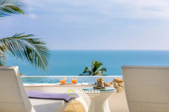 Villa dúplex con piscina de 3 habitaciones, amueblada y con vista al océano.