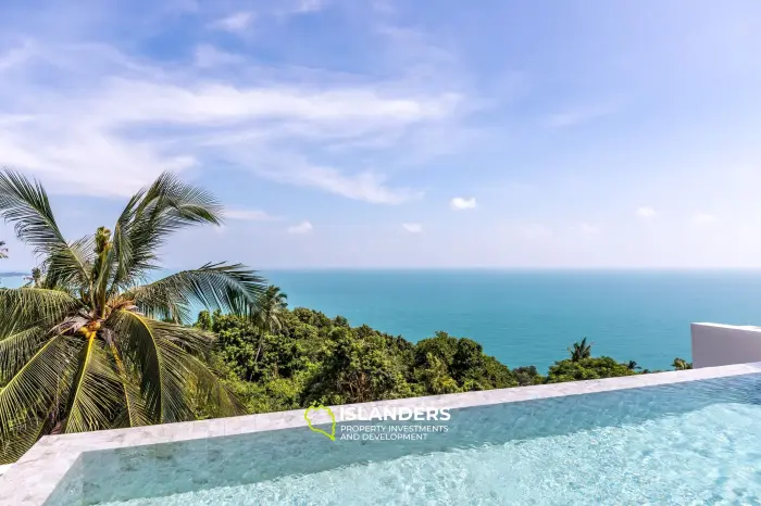 Villa dúplex con piscina de 3 habitaciones, amueblada y con vista al océano.