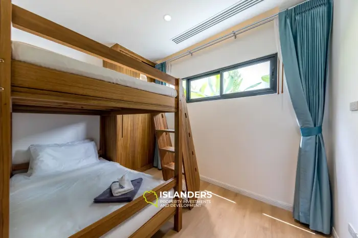 Villa dúplex con piscina de 3 habitaciones, amueblada y con vista al océano.