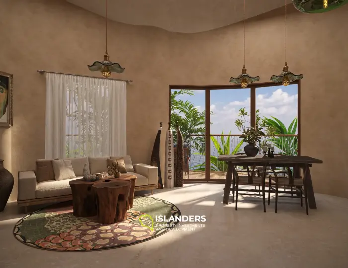 Estilo de lujo único en la naturaleza, 2 habitaciones en un lugar tranquilo con vista al mar, junto a la playa.