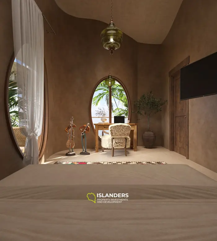 Estilo de lujo único en la naturaleza, 2 habitaciones en un lugar tranquilo con vista al mar, junto a la playa.