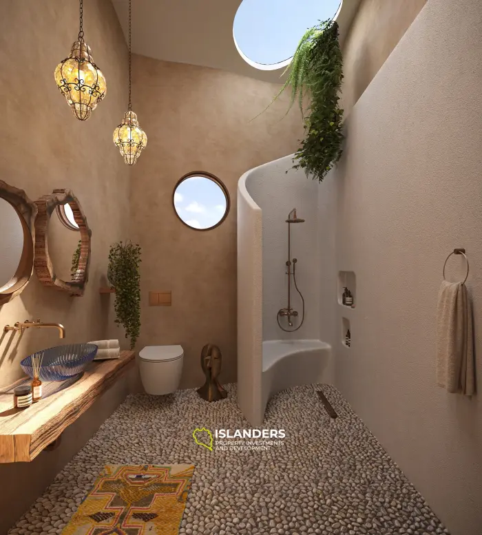 Estilo de lujo único en la naturaleza, 2 habitaciones en un lugar tranquilo con vista al mar, junto a la playa.