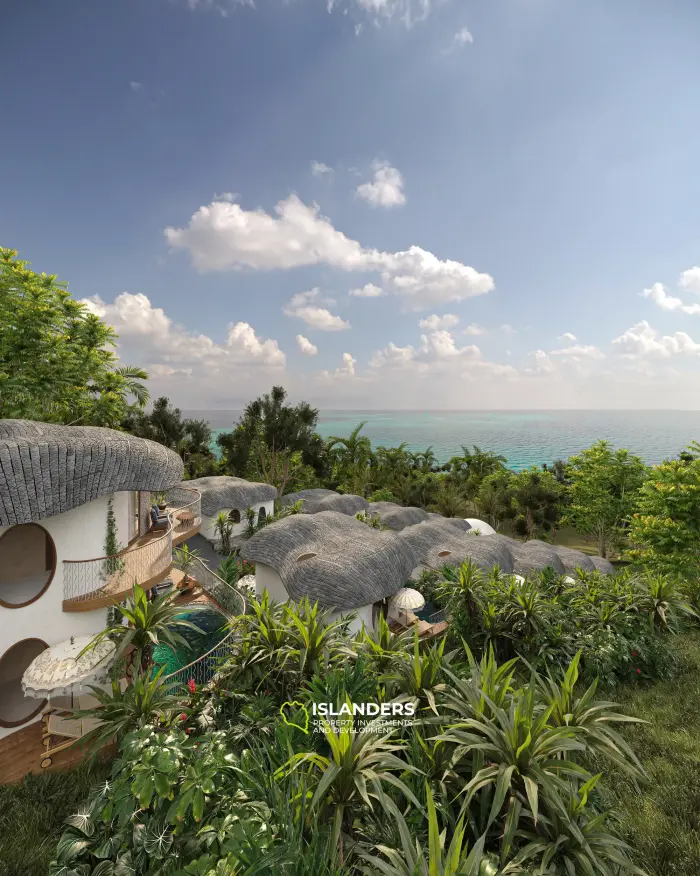Estilo de lujo único en la naturaleza, 2 habitaciones en un lugar tranquilo con vista al mar, junto a la playa.
