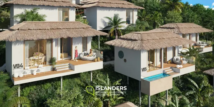 🏝 ¡Villas Tropicales de 1 Habitación con Vista al Mar y Piscina Privada! (Haad Salad)
