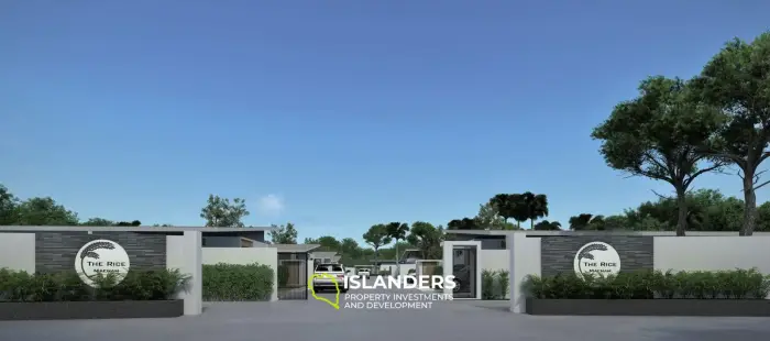 Moderna villa con piscina de 3 habitaciones + oficina rodeada de cocoteros.