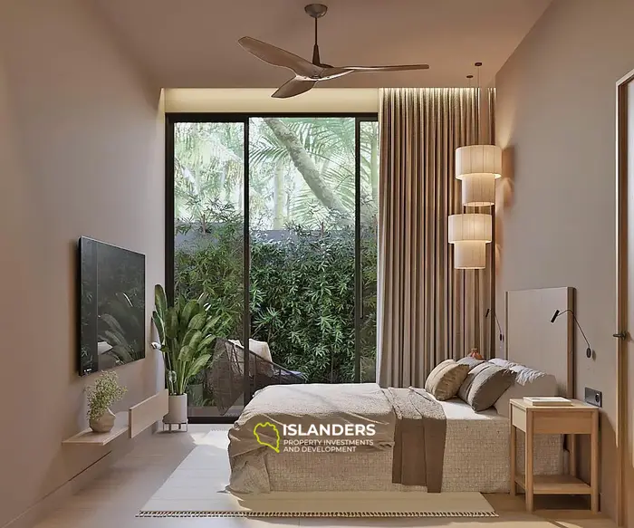 Villa confortable de 2 chambres avec piscine commune au centre de l'île.