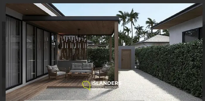 Villa confortable de 2 chambres avec piscine commune au centre de l'île.