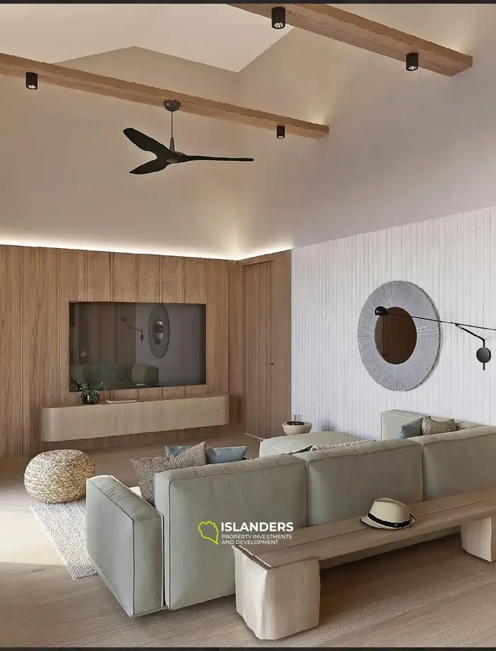 Villa confortable de 2 chambres avec piscine commune au centre de l'île.