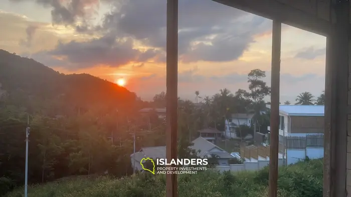 Terrain exclusif avec vue sur la mer et coucher de soleil à Maehaad\Ko Ma.