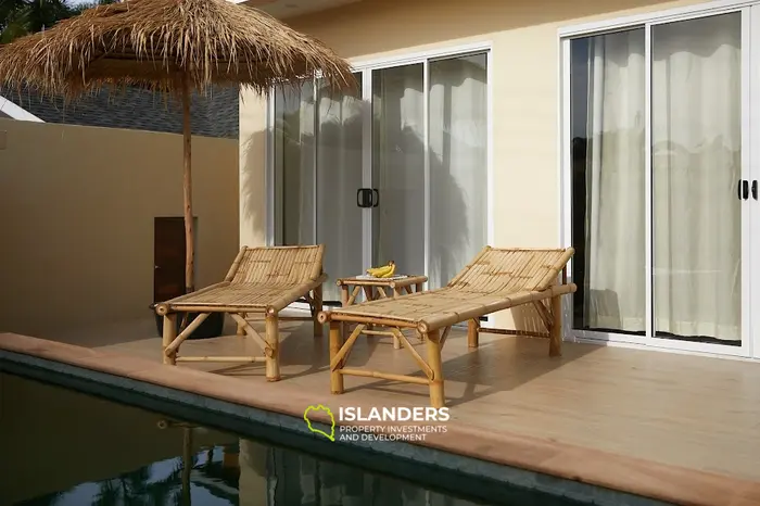 Villa avec piscine 2 chambres dans un quartier calme.