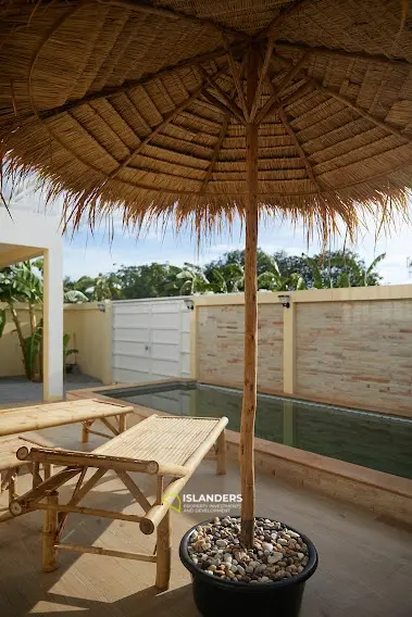 Villa avec piscine 2 chambres dans un quartier calme.