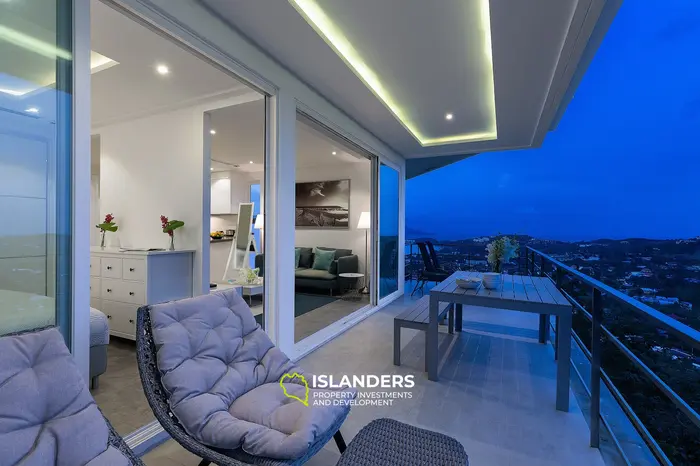 Cozy 1 bdrm apartment with shared pool and sea views