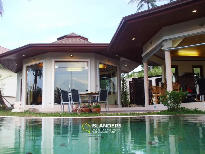 Pool villa 5 bdrm sea view with large plot