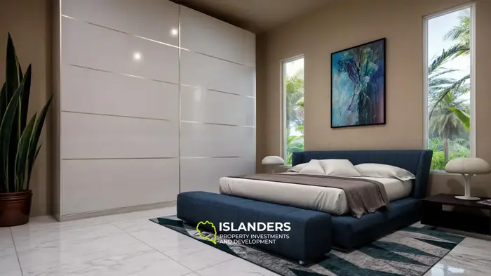Villa de 3 habitaciones con piscina y jardín (Maenam)