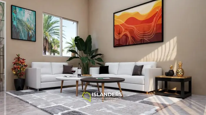 Villa de 3 habitaciones con piscina y jardín (Maenam)