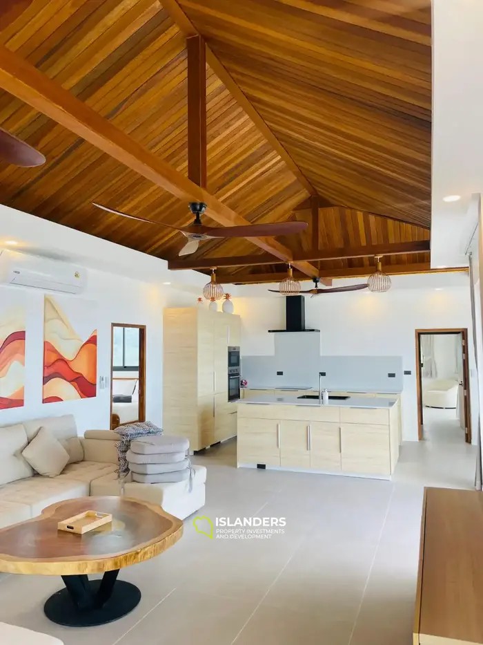 4 спальни вилла с бассейном и видом на море в отличном месте (Бопхут)