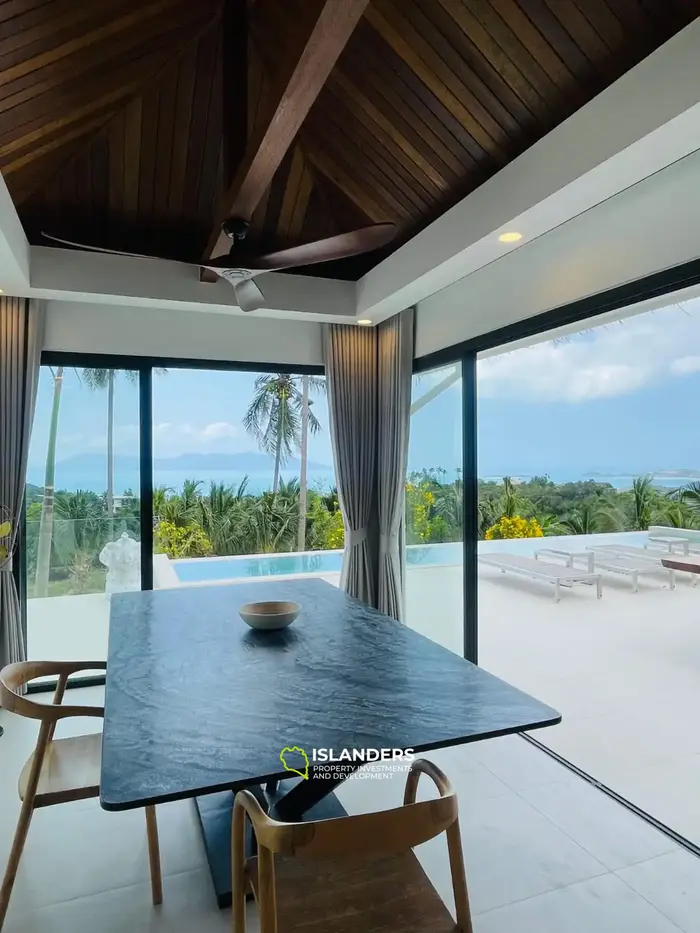 4 спальни вилла с бассейном и видом на море в отличном месте (Бопхут)