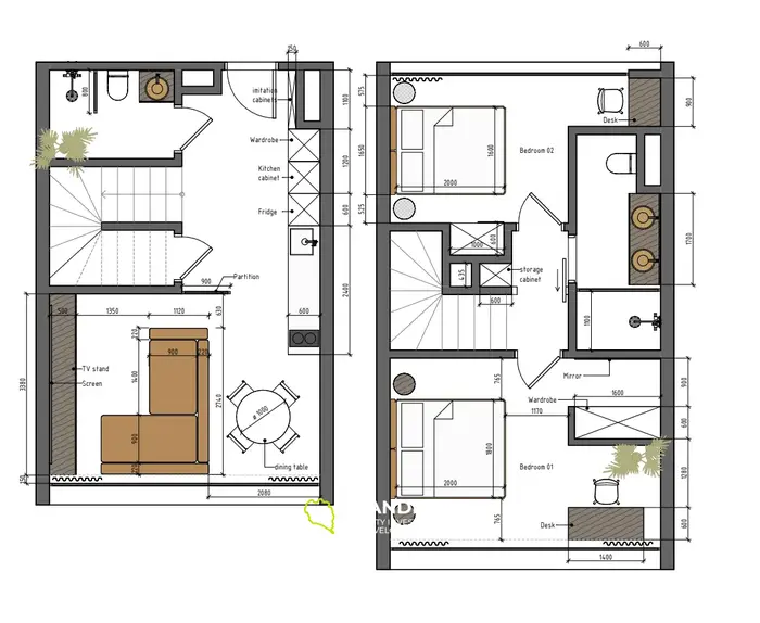 Дуплекс с видом на океан, 80 м²