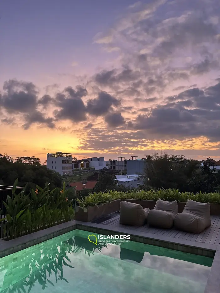 Premium 1-Bedroom Apartment for Sale in Canggu, Bali with Rice Field View
