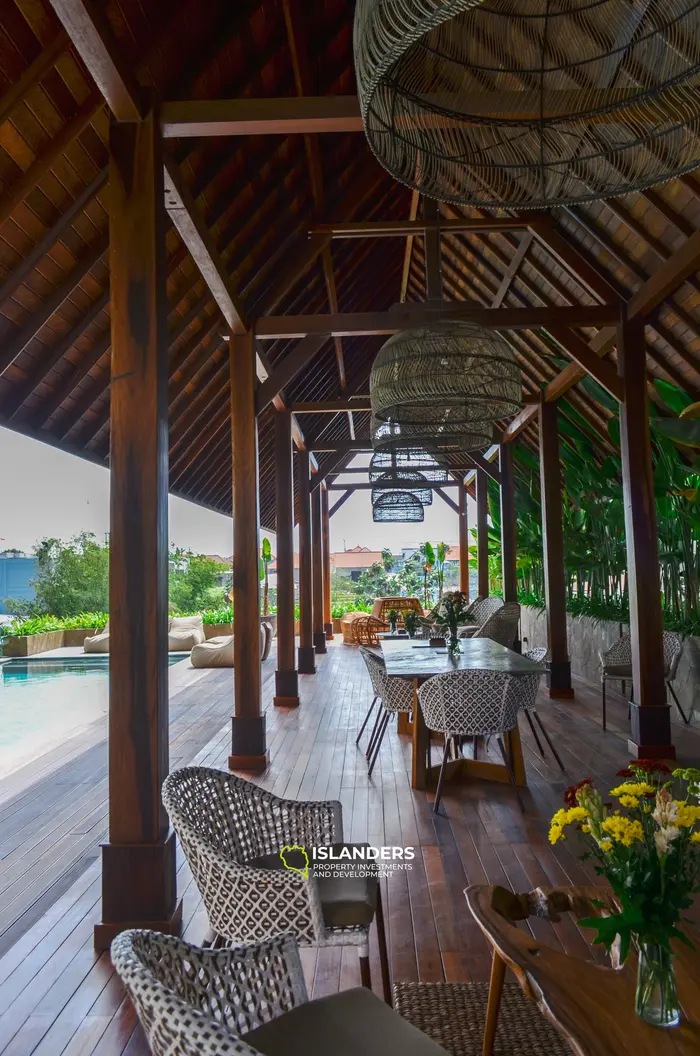 Premium 1-Bedroom Apartment for Sale in Canggu, Bali with Rice Field View
