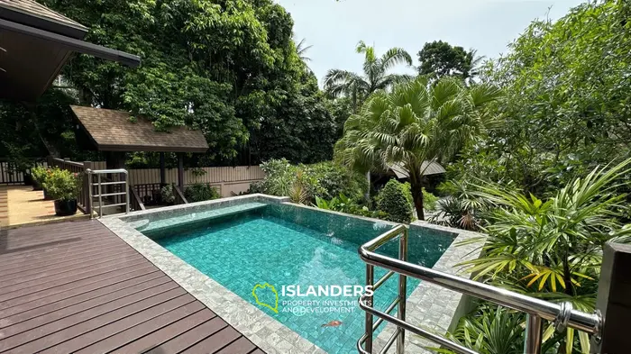 Spacious 4 bdrm pool villa with green garden view (Bophut)