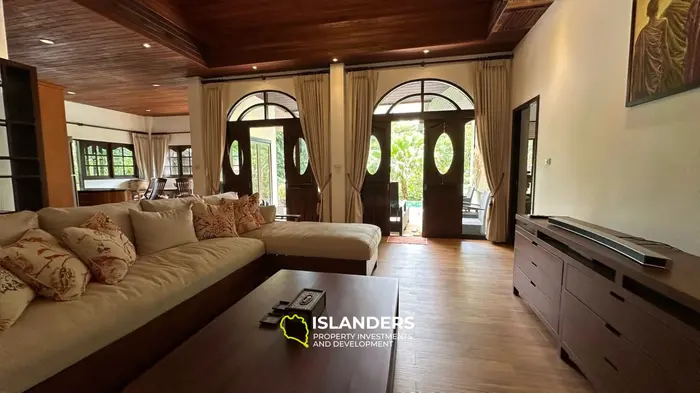 Spacious 4 bdrm pool villa with green garden view (Bophut)