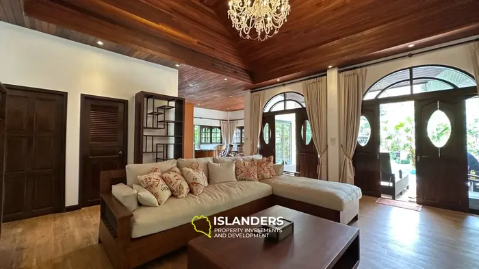 Spacious 4 bdrm pool villa with green garden view (Bophut)