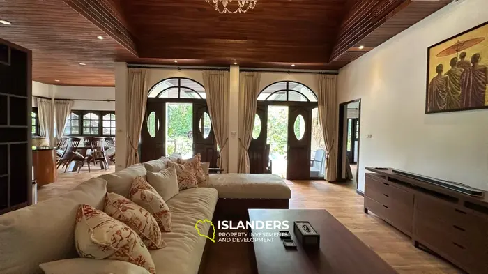 Spacious 4 bdrm pool villa with green garden view (Bophut)