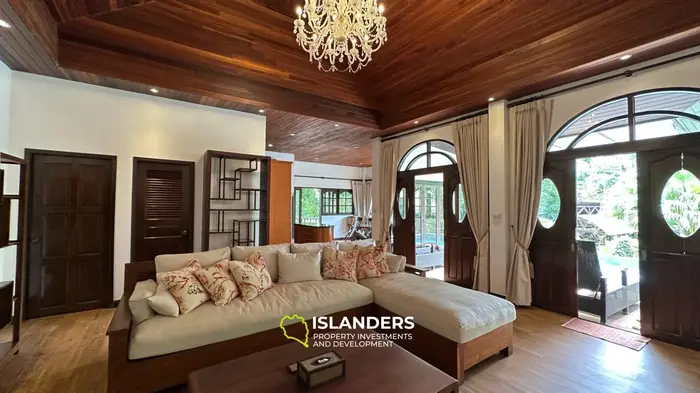 Spacious 4 bdrm pool villa with green garden view (Bophut)