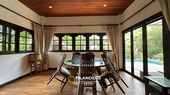 Spacious 4 bdrm pool villa with green garden view (Bophut)