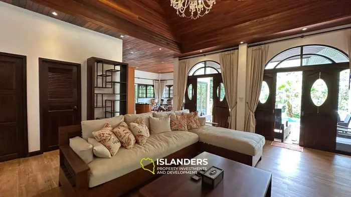 Spacious 4 bdrm pool villa with green garden view (Bophut)