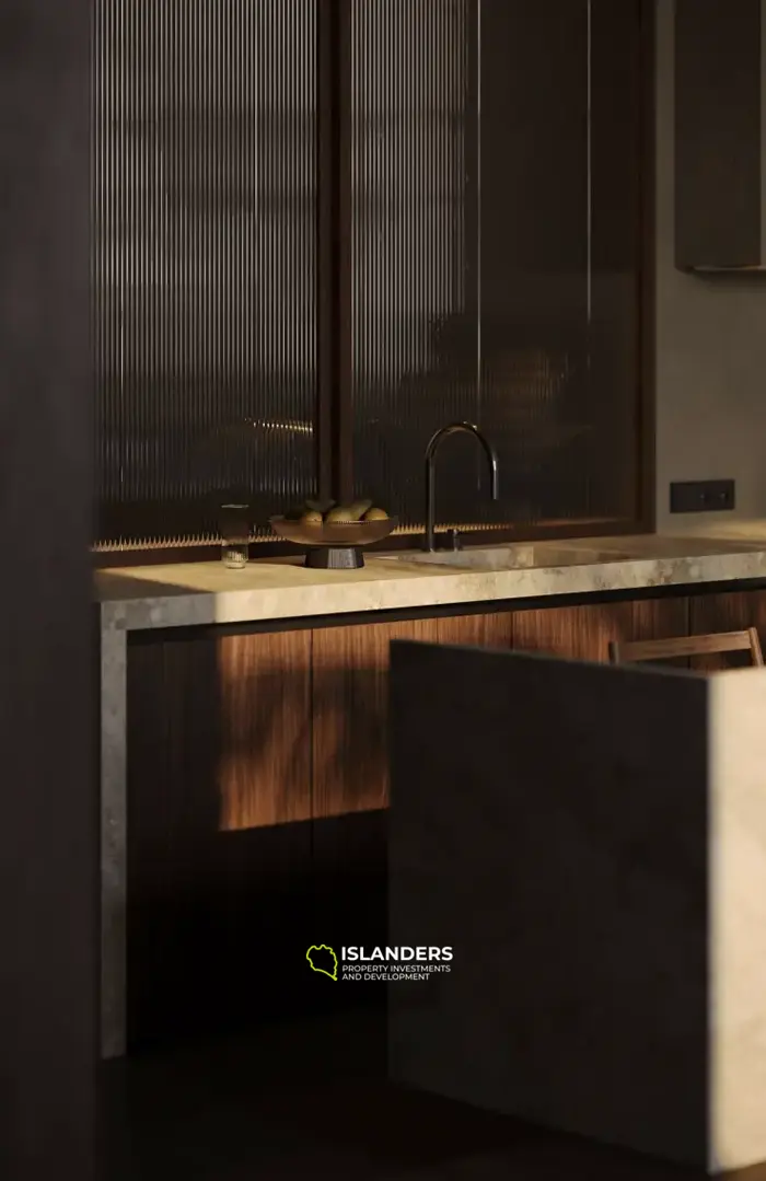 Encantador apartamento de 1 dormitorio en venta en Canggu, Bali con vista a la piscina