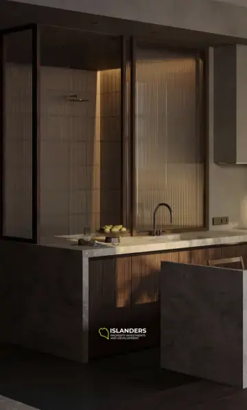 Encantador apartamento de 1 dormitorio en venta en Canggu, Bali con vista a la piscina