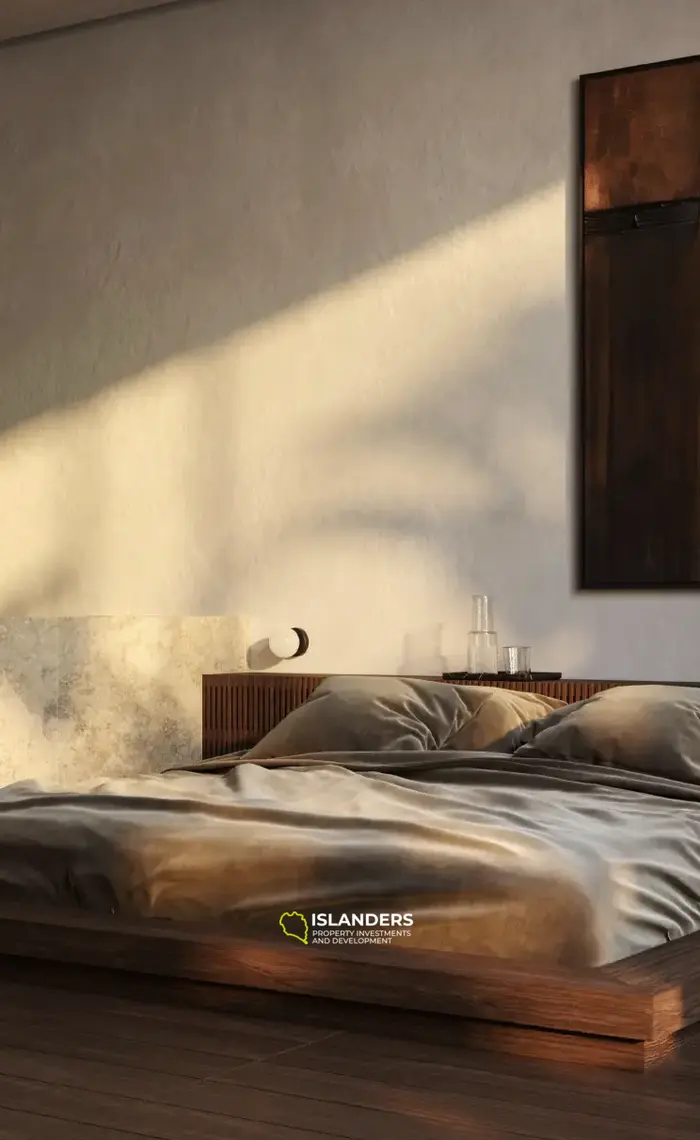 Encantador apartamento de 1 dormitorio en venta en Canggu, Bali con vista a la piscina