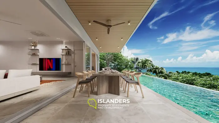4 bdrm pool villa just 100 meters from the coast (Lamai)