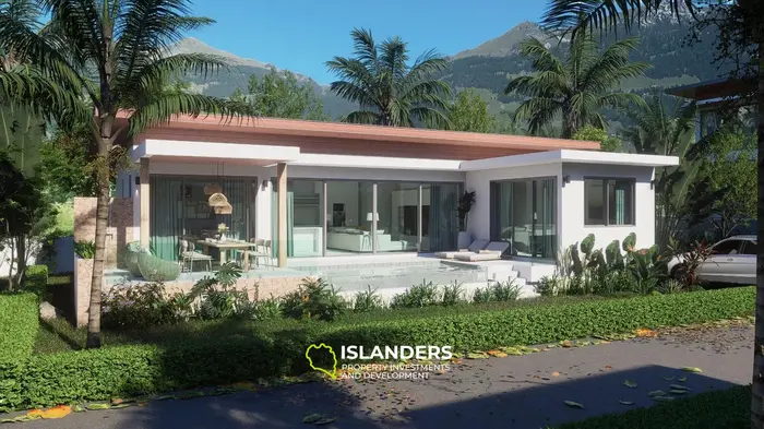 Modern 4 bdrm pool villa 2 minutes from the beach (Lamai)