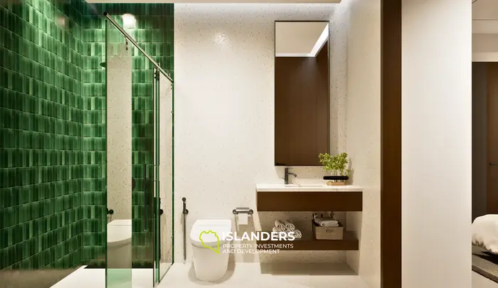 Apartamento de lujo de 1 dormitorio en venta en Bali con impresionantes vistas a la selva