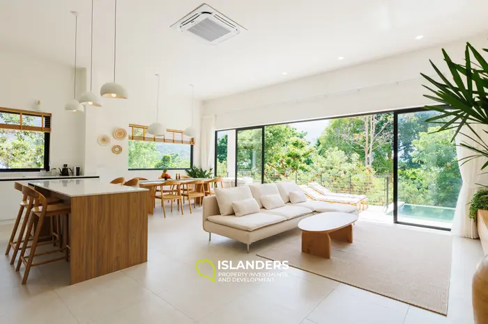 Exquisita villa de 3 habitaciones con vista al mar en venta en Koh Phangan, Chaloklum