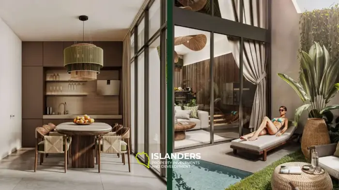 Vila Mewah 2 Kamar Tidur Dijual di Ubud, Bali dengan Pemandangan Taman