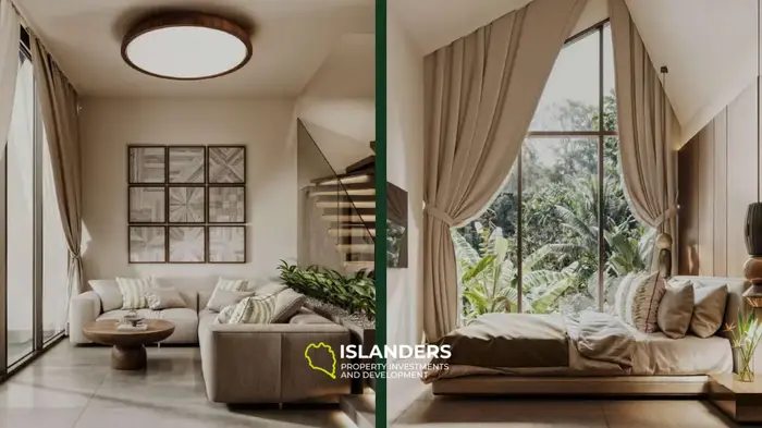 Vila Mewah 2 Kamar Tidur Dijual di Ubud, Bali dengan Pemandangan Taman
