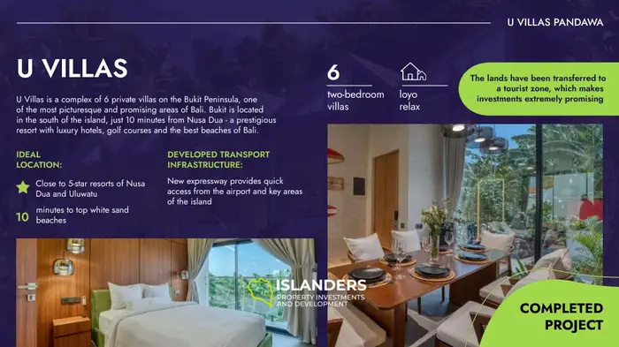 Beeindruckende 2-Zimmer-Villa zum Verkauf in Bali mit Dschungelblick
