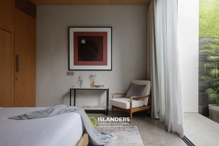 Premium 1-Schlafzimmer-Villa zum Verkauf in Bali, Badung, Berawa - Gartenblick