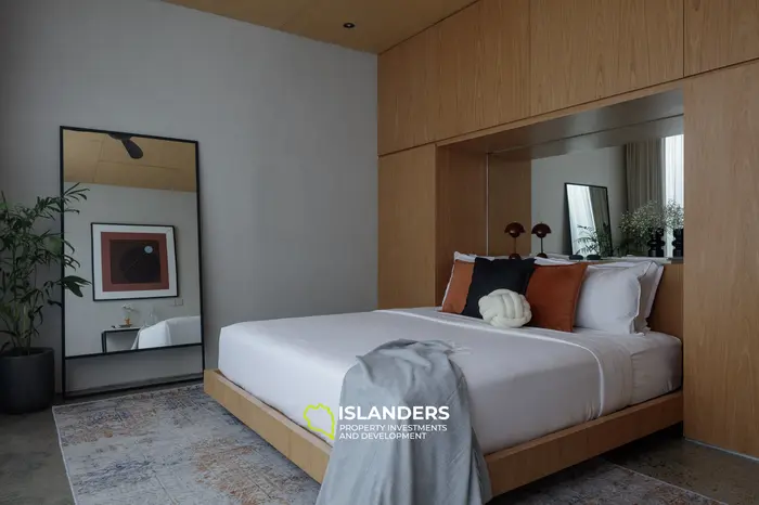 Premium 1-Schlafzimmer-Villa zum Verkauf in Bali, Badung, Berawa - Gartenblick